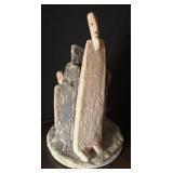 O - Artisan Abstract Clay Sculpture