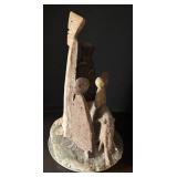 O - Artisan Abstract Clay Sculpture