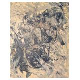 MB - Fred Blumenthal 1985 Original Abstract Oil Painting Unframed