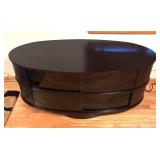 LR - Modern Style Black Swivel Entertainment Cabinet