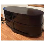 LR - Modern Style Black Swivel Entertainment Cabinet