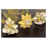 LR - Set of 9 Vintage Composite Floral Stems Decorative Flowers