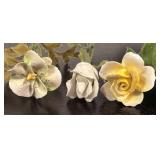 LR - Set of 9 Vintage Composite Floral Stems Decorative Flowers