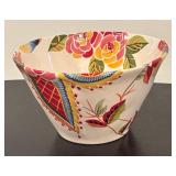 LR - Vida Eva Mendes Rose Print Bowl with 2 Decorative Glass Bottles