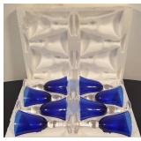 LR - Set of Cobalt Blue Stemware