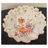 LR - Set of 2 Vintage Dresden and Bavaria Porcelain Bowls with Floral Designs