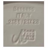 LR - Bassano Italy Ceramic Platter and 2 Serving Bowls with Fish and Starfish Motif