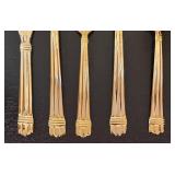 LR - Vintage Hampton Silversmiths Gold Flatware Service for 12