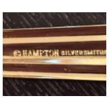 K - Set of 7 Vintage Hampton Silversmiths Gold-Toned Serving Utensils