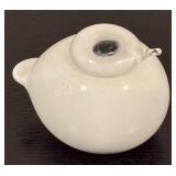 K - Iittala White Puffball Glass Bird Figurine