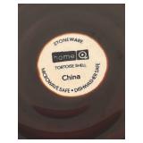 LR - Home Stoneware Tortoise Shell Dinnerware Set with Plates, Bowls, and Mugs