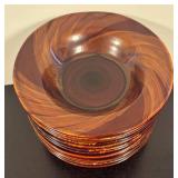 LR - Home Stoneware Tortoise Shell Dinnerware Set with Plates, Bowls, and Mugs