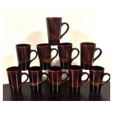 LR - Home Stoneware Tortoise Shell Dinnerware Set with Plates, Bowls, and Mugs