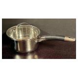 LR - Set of 3 Cuisinart Stainless Steel Saucepans with Lids