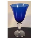 LR - Set of 8 Cobalt Blue Stemware Glasses