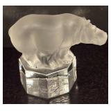 LR - Nachtmann Frosted Crystal Hippo Figurine