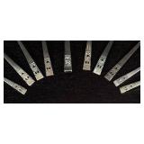 K - Set of 10 Vintage Silver Plated Serving Utensils