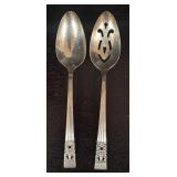 K - Set of 10 Vintage Silver Plated Serving Utensils