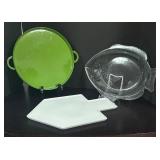 LR - Set of 3 Decorative Serving Platters by Crate & Barrel and More