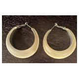 K - Translucent Link Necklace and Hoop Earrings Set