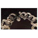 K - Translucent Link Necklace and Hoop Earrings Set