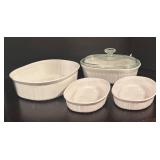 LR - Corning French White Bakeware Set