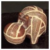 LR - Collection of Hippo Figurines with Various Designs with Print