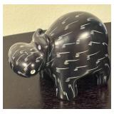 LR - Collection of Hippo Figurines with Various Designs with Print