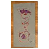 LR - Fred Blumenthal 1985 Abstract Original Unframed Painting