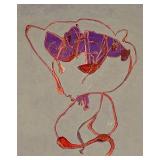 LR - Fred Blumenthal 1985 Abstract Original Unframed Painting