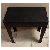 LR - Black Faux Crocodile Accent Table