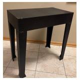 LR - Black Faux Crocodile Accent Table
