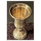 K - Vintage Commodore Hotel Silver Soldered Creamer and Miniature Goblet