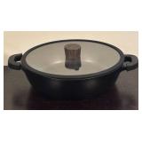 LR - Collection of 4 Pots and Pans by Green Pan, Revere Ware and Sensarte