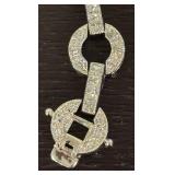 K - Dazzling Link Bracelet with Sparkling Accents