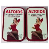 Vintage Altiods Tins with Hinged Lid and 3 Round Tins