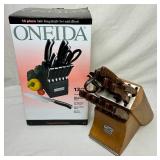 Chicago Cutlery Insignia Steel 13- Piece Kitchen Knife Block Set and Oneida 13 pc Knife Set with Block