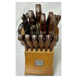 Chicago Cutlery Insignia Steel 13- Piece Kitchen Knife Block Set and Oneida 13 pc Knife Set with Block