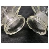 Large Collection of Glass Cruets and Decanters with Stoppers