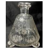 Large Collection of Glass Cruets and Decanters with Stoppers