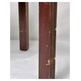 Antique Oval Side Table and Magazine Rack