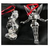 Collection of Disney Ornaments Plus Toy Story 2 Buzz and Woody Figurines