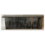 Two Distressed Wood Display Shelves
