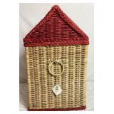 Vintage Schoolhouse Wicker Toy Box