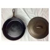 Cast Iron Collection - 3 Lodge Skillets with lid and No 8 Dutch Oven with Lid