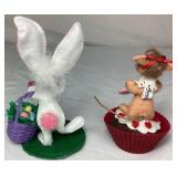Collection of Annalee Dolls - Valentines and Easter