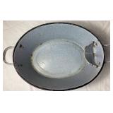 Vintage Toiletries Enamelware Bundle - Wall Mount Shave Stand/Soap Stand, Farmhouse Wash Basin, 2 Soap Bowls and 1 Toiletries Bowl