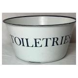 Vintage Toiletries Enamelware Bundle - Wall Mount Shave Stand/Soap Stand, Farmhouse Wash Basin, 2 Soap Bowls and 1 Toiletries Bowl