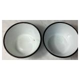 Vintage Toiletries Enamelware Bundle - Wall Mount Shave Stand/Soap Stand, Farmhouse Wash Basin, 2 Soap Bowls and 1 Toiletries Bowl