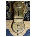 Antique Camel Back Trunk with Lock on Wheels